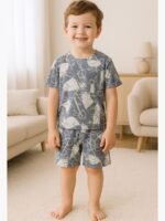 Kids’ Cotton Shorts Set – Gray