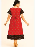 Women's Cotton Frock Nighty - Red