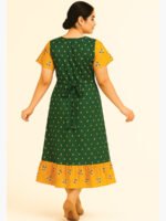 Women's Cotton Frock Nighty - Green