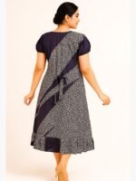 Women's Cotton Frock Nighty - Navy Blue