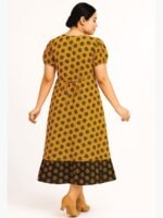 Women's Cotton Frock Nighty - Yellow