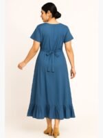 Women’s Cotton Embroidered Nighty – Gray