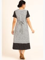 Women’s Cotton Printed Nighty – Black & White