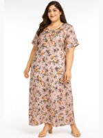 Women’s Plus-Size Rayon Nighty – Pink