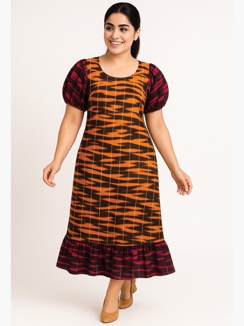 Women's Rayon Frock Nighty – Musturd Yellow