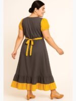 Women’s Cotton Embroidered Nighty - Coffee