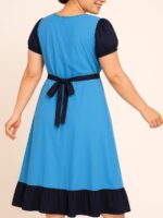 Women’s Cotton Embroidered Nighty - Sky Blue
