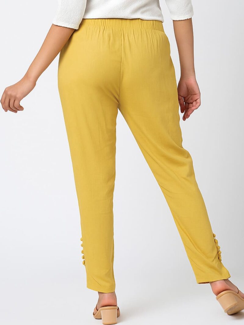 Women's Cotton Slim Fit Pant – Cream