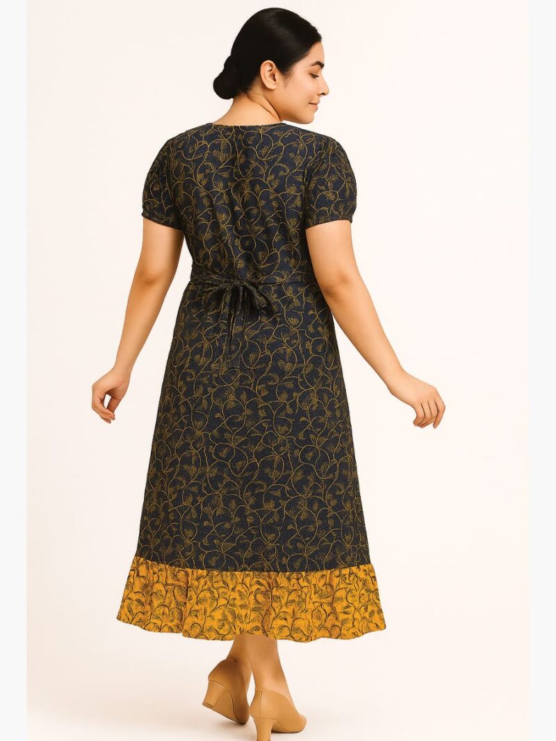 Women's Cotton Frock Nighty - Black