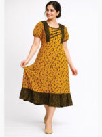 WN-NY-112-04-YL-XXL-F Women's Cotton Frock Nighty - Yellow