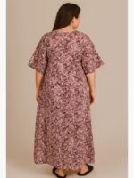 Women's Cotton Printed Nighty – Pink