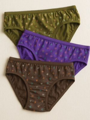 Women's Cotton Mid-Rise Printed Panty Set - Multicolor