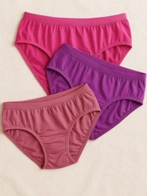 Women's Premium Cotton Panty, 3 Pcs Pack