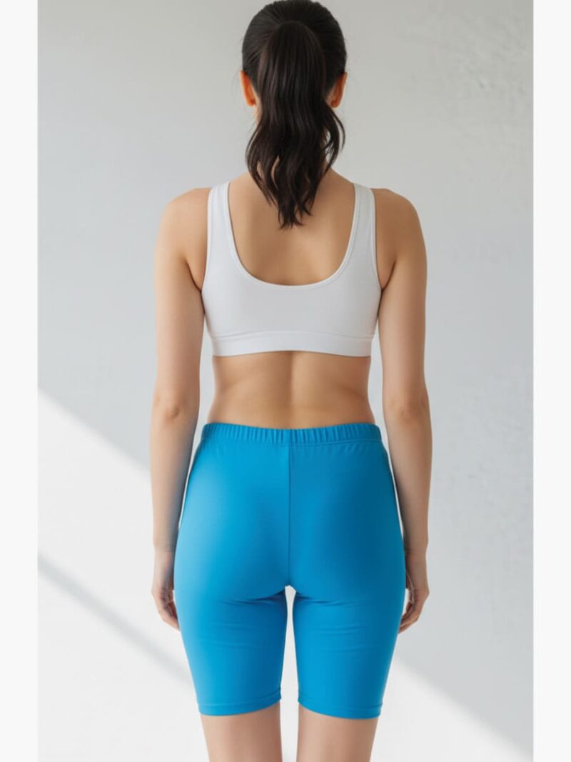 Women's Cotton Yoga Shorts -Blue