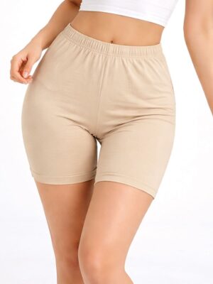 Women's Cotton Yoga Shorts - Cream