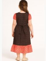 Girls Cotton Frock Nighty – Coffee & Black