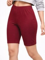 MR Women's Cotton Yoga Shorts - Maroon