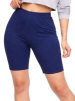 NB Women's Cotton Yoga Shorts -Navy Blue