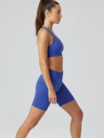 Women's Cotton Yoga Shorts -Royal Blue