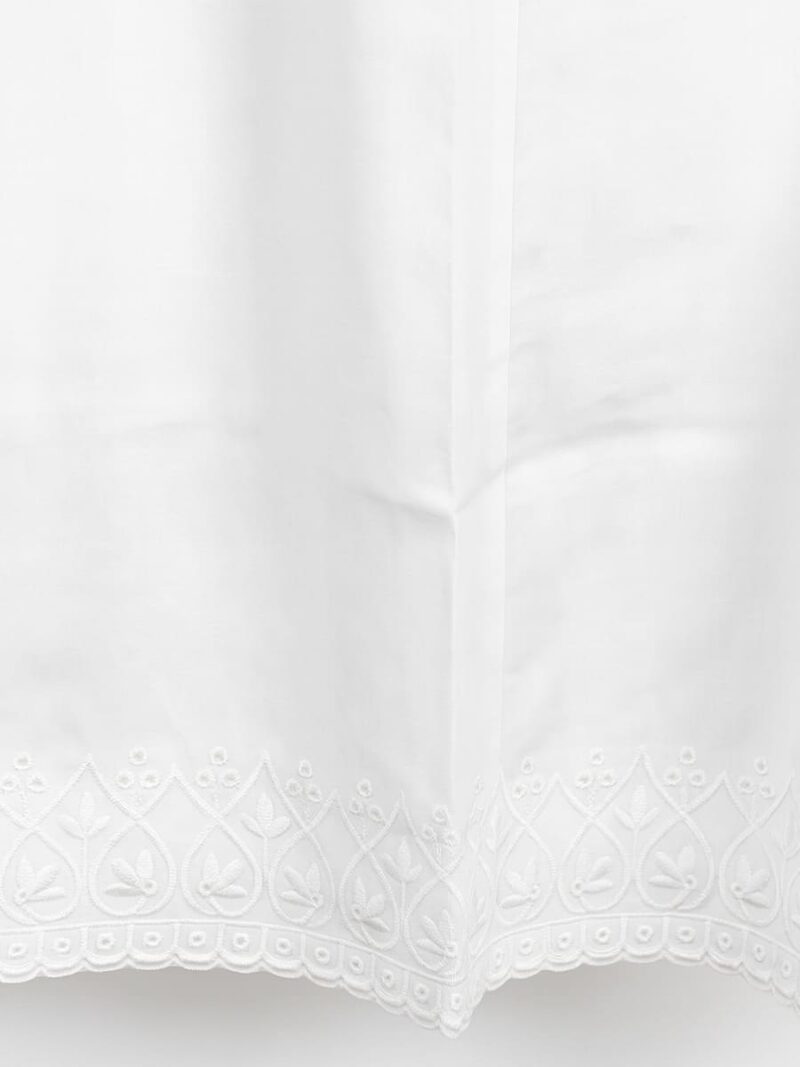Women’s Cotton Embroidered In-Skirt – White