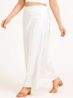 W-IS-132-02-WH-100-F Women’s Cotton Embroidered In-Skirt – White