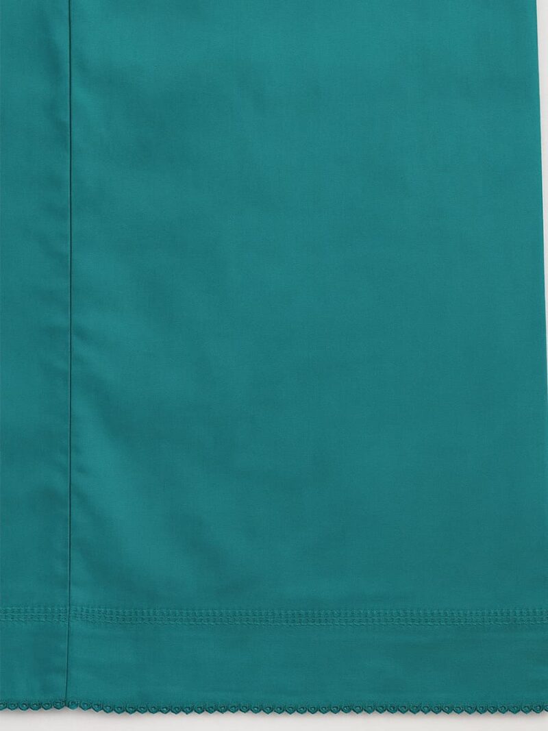 Women’s Cotton Embroidered In-Skirt – Turquoise
