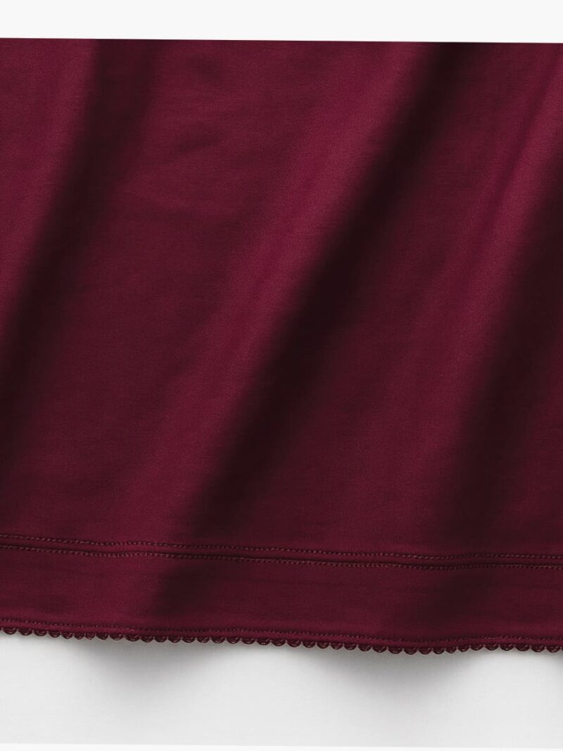 Women’s Cotton Embroidered In-Skirt – Burgundy