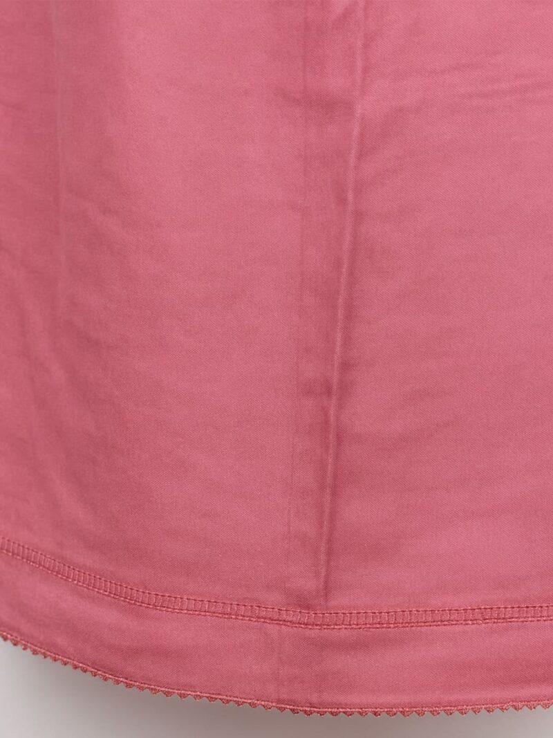 Women’s Cotton Embroidered In-Skirt – Terracotta
