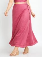 Women’s Cotton Embroidered In-Skirt – Terracotta