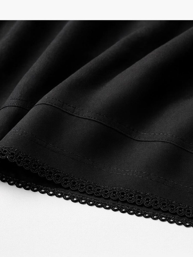 Women’s Cotton Embroidered In-Skirt – Black