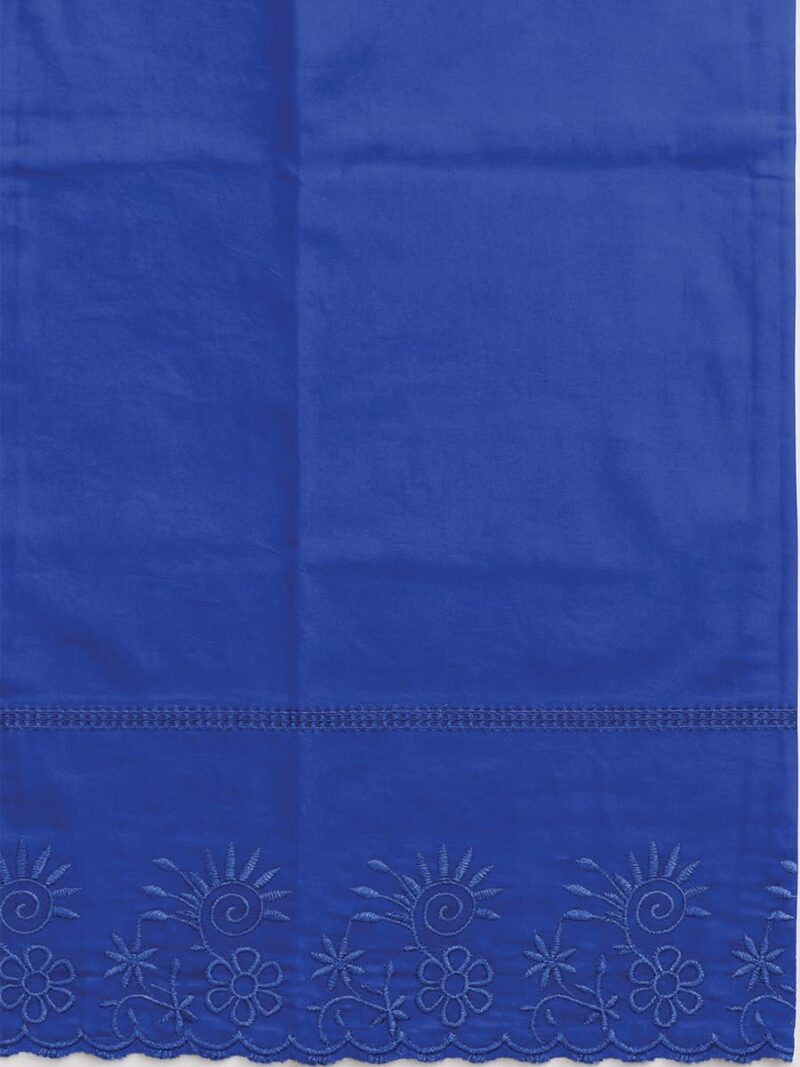 Women’s Cotton Embroidered In-Skirt – Royal Blue