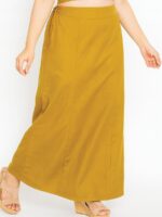 W-IS-135-03-MY-105-F Women’s Cotton Embroidered In-Skirt – Mustard Yellow