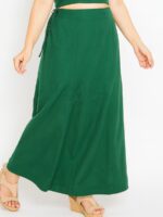 Women’s Cotton Embroidered In-Skirt – Green