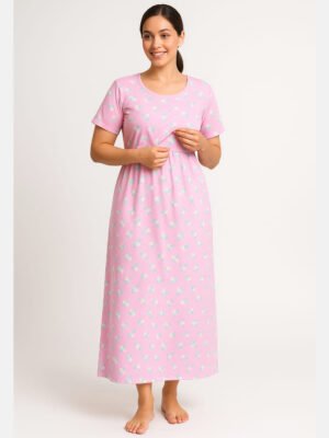 cotton zipless feeding nighty