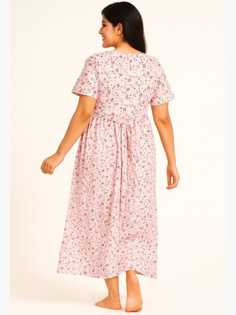 Women's Cotton Feeding Nighty – Pink