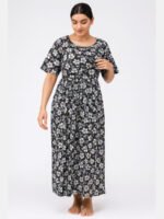 cotton zipless feeding nighty