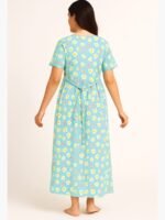 Women's Cotton Feeding Nighty – Turquoise