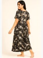 Women's Cotton Feeding Nighty – Black