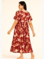 Women's Cotton Feeding Nighty – Maroon