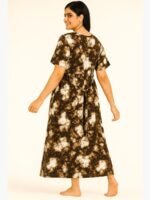 Women's Cotton Feeding Nighty – Brown