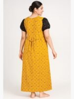 Women’s Cotton Printed Nighty – Yellow