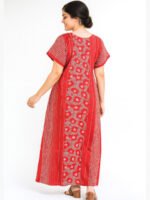 Women’s Cotton Printed Nighty - Red