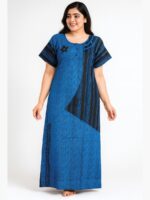Women’s Cotton Printed Nighty - Blue