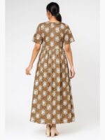 W-NY-154-03-BR-XXL-B Women's Satin Feeding Nighty with Shawl – Brown
