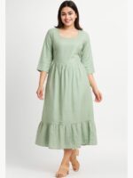 W-TP-144-01-SG-XXL-F Women's Rayon Flared Kurti – Seafoam Green