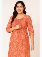 Women’s Cotton Floral Feeding Top - Pink