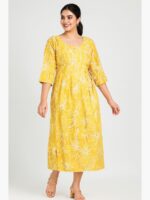 Women’s Cotton Floral Feeding Top - Yellow