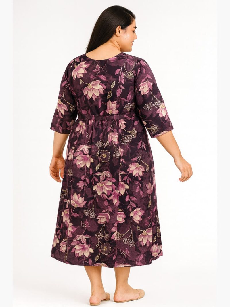 Women’s Cotton Floral Feeding Top - Burgundy