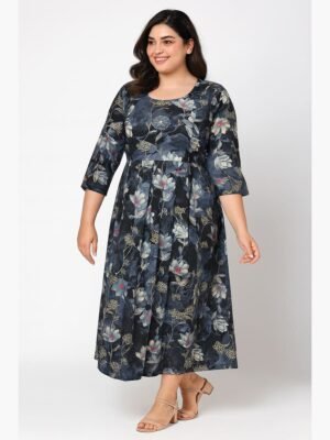 Women’s Cotton Floral Feeding Top - Gray