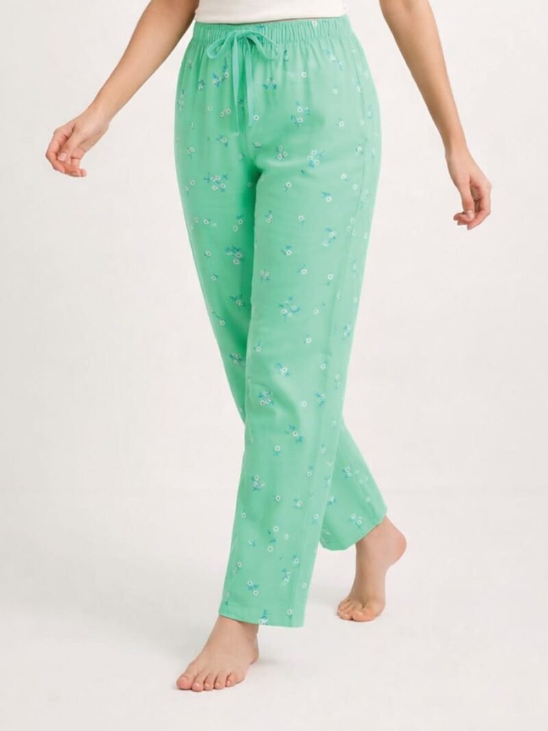 Women’s Cotton Lounge Pants - Mint Green